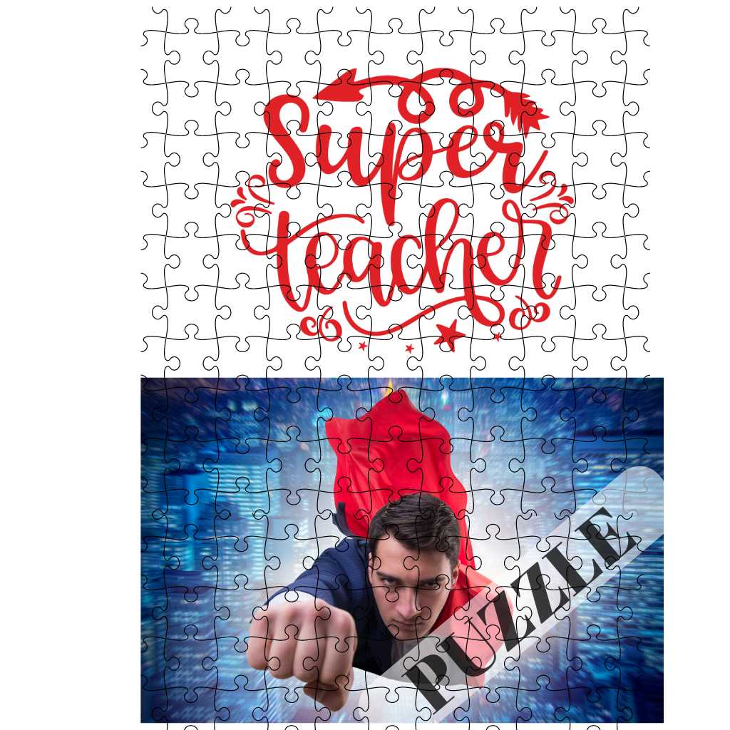 Πάζλ Α4 70τεμ για δασκάλες Superman Teacher"