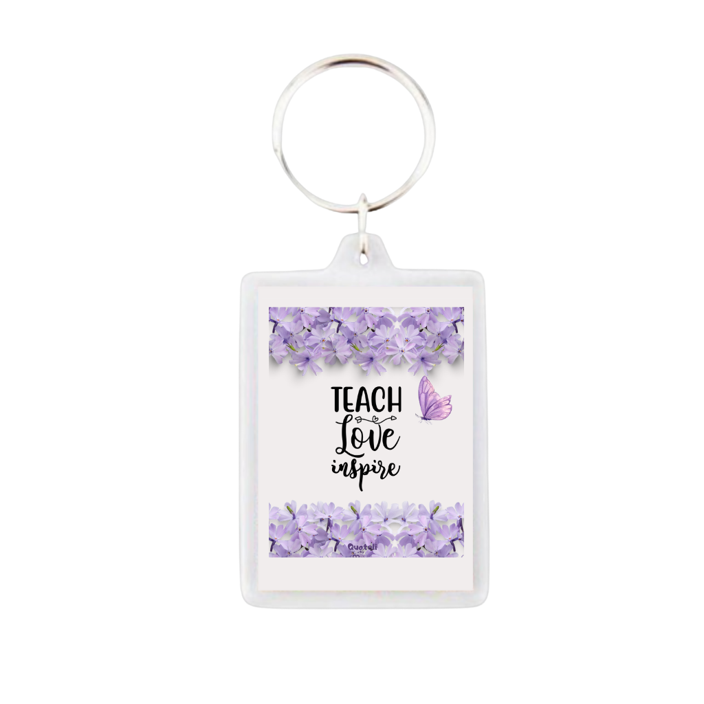 Μπρελόκ Plexiglass για δασκάλες "Teach Love Inspire"