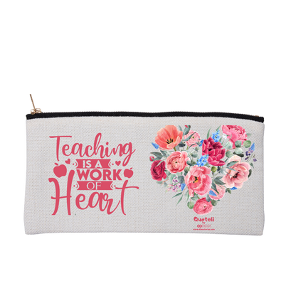 Στάμπα για δασκάλες "Teaching is a work of Heart Floral" σε προϊον της επιλογής σας (505-20111)