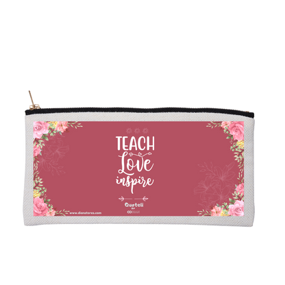 Στάμπα για δασκάλες "Teach Love Inspire Floral Pink" σε προϊον της επιλογής σας (505-20131)