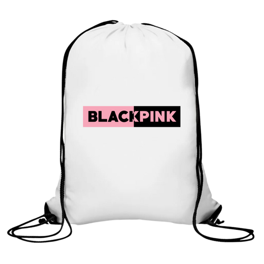 Black Pink Logo Σακίδιο πλάτης πολυέστερ λευκό