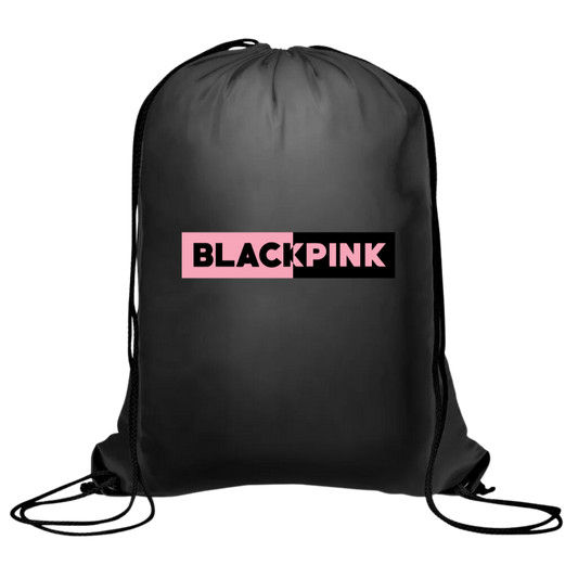 Black Pink Logo Σακίδιο πλάτης πολυέστερ μαύρο