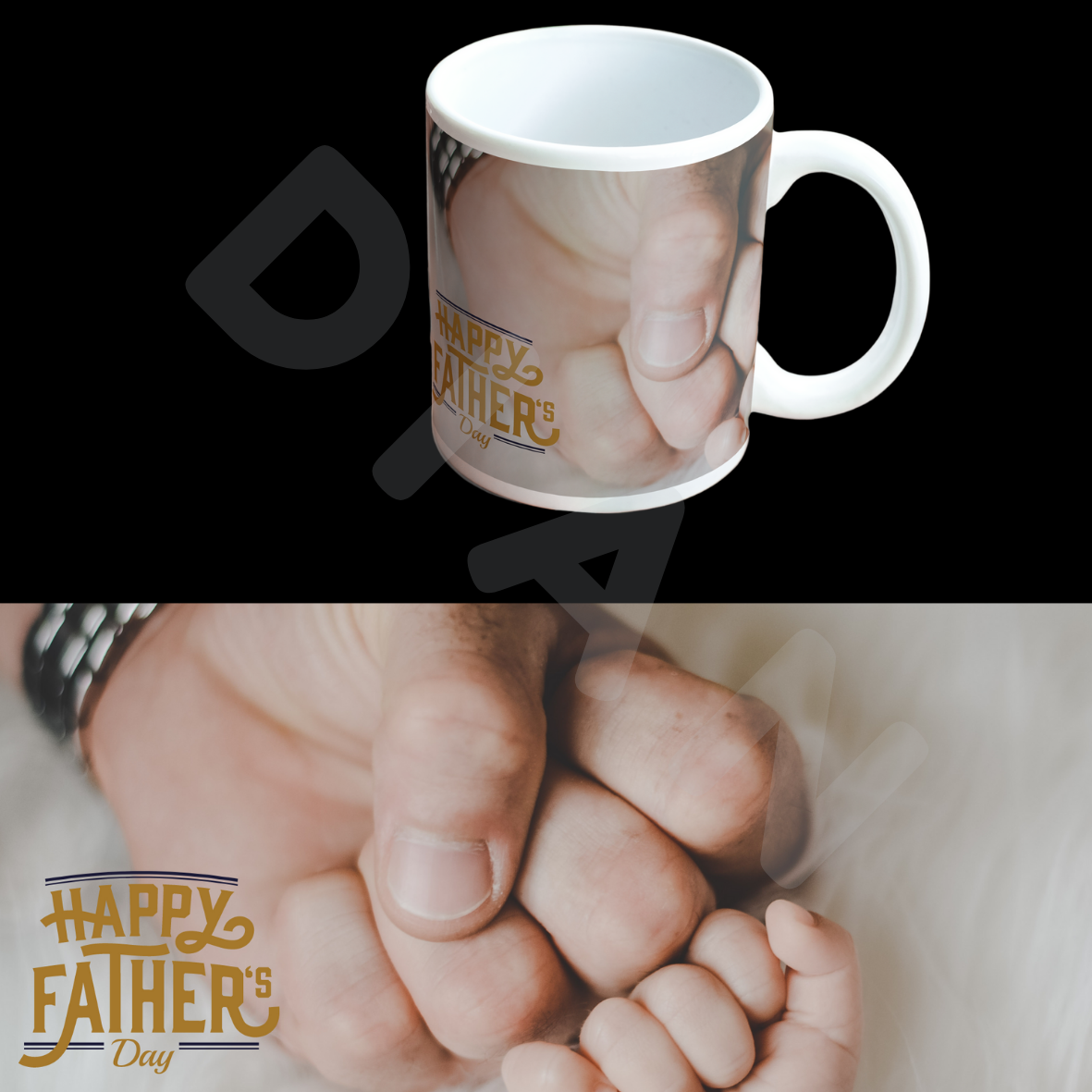 Κούπα Happy Fathers Day Hands (20071-106)