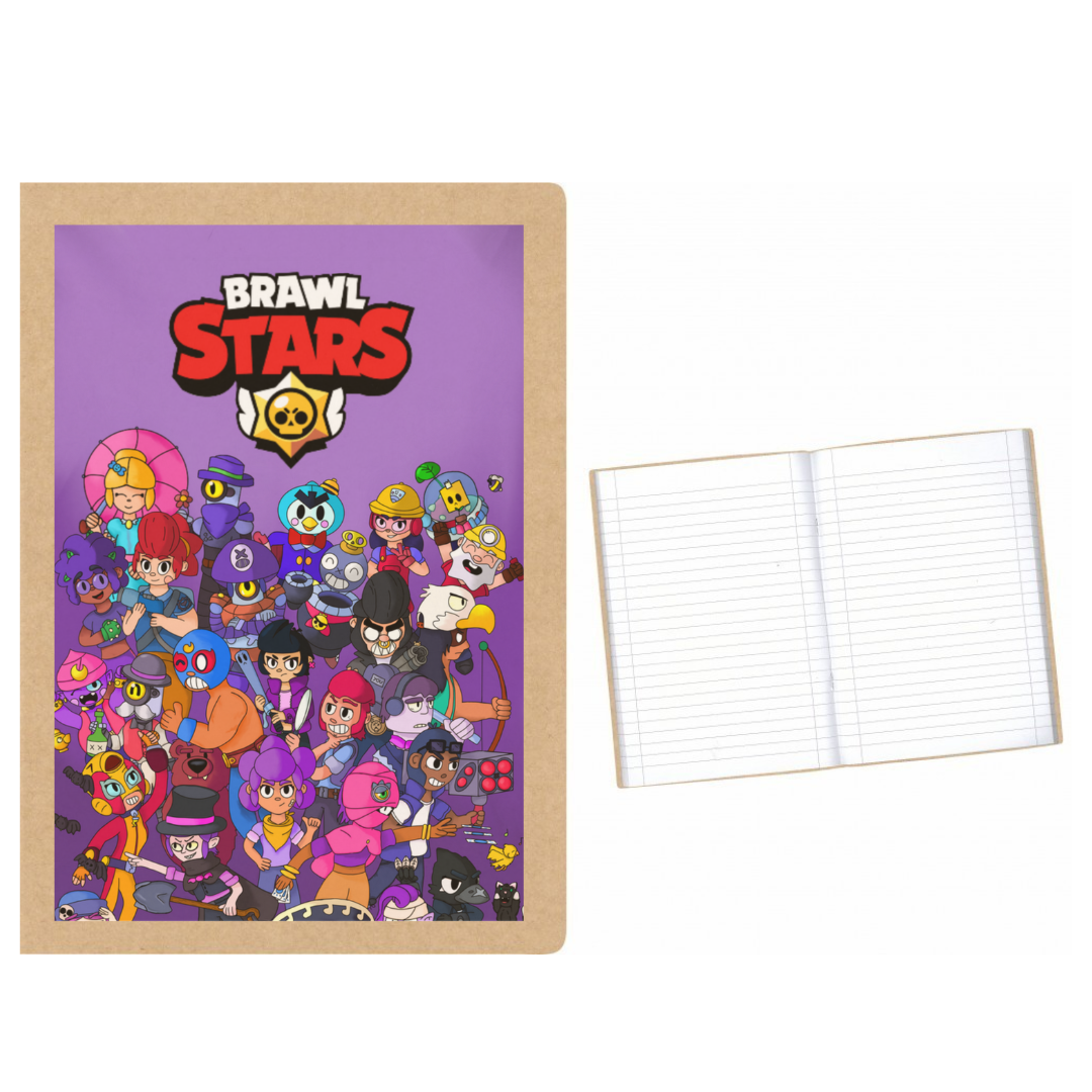 Brawl Stars Μωβ στάμπα σε Α5 τετράδιο