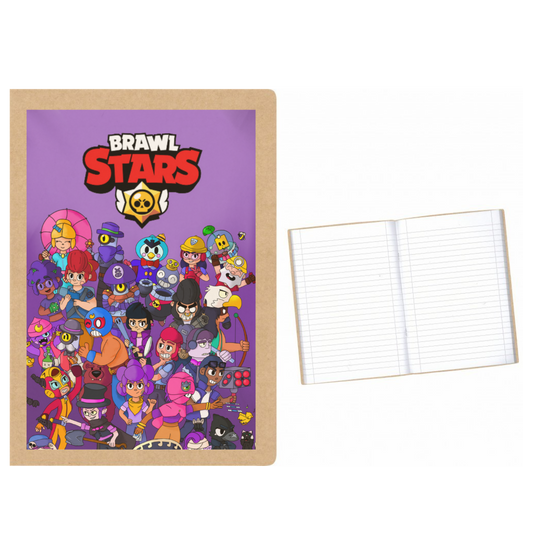 Brawl Stars Μωβ στάμπα σε Α5 τετράδιο