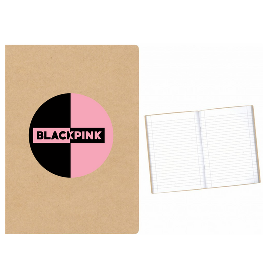 Black Pink Round Logo στάμπα σε Α5 τετράδιο