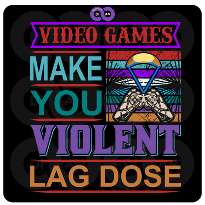 ΣΤΑΜΠΑ Gaming Don’t make me violent Lag does (505-50004)