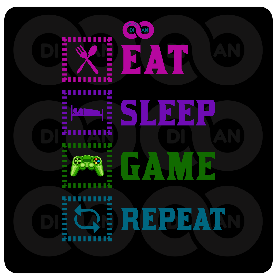 ΣΤΑΜΠΑ Gaming Eat Sleep Game Repeat (505-50006)