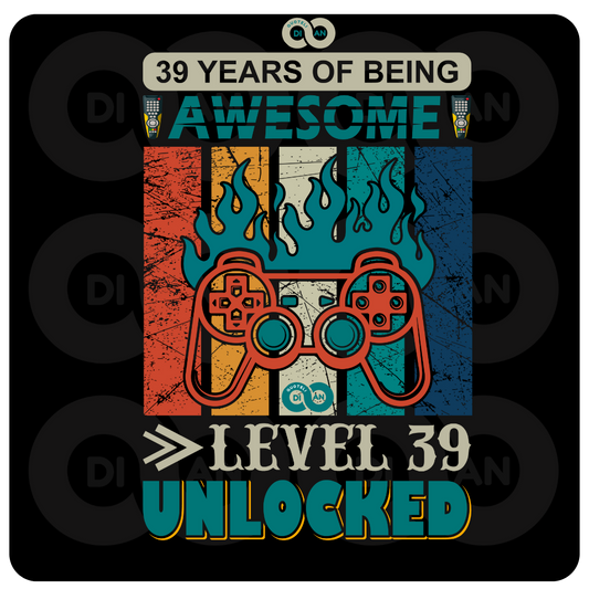 ΣΤΑΜΠΑ Gaming 38 years awesome level unlocked (505-50018)