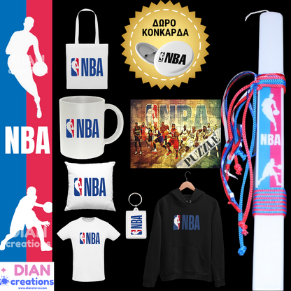 Λαμπάδα NBA με Δώρο κονκάδρα,Πασχαλινές λαμπάδες με απευθείας εκτύπωση στο κερί