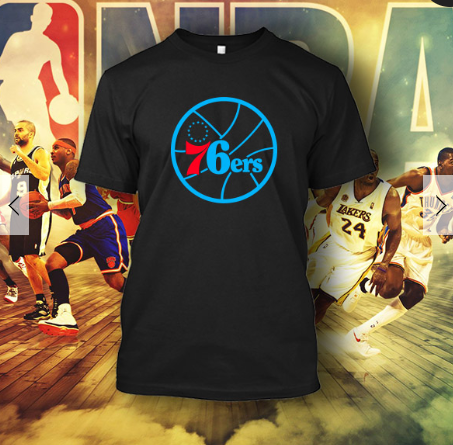 (TSNB-001) ΜΠΛΟΥΖΑΚΙ TSHIRT NBA 76ers BLACK