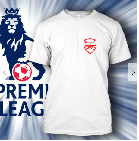 (TSPL-004) ΜΠΛΟΥΖΑΚΙ TSHIRT PREMIER LEAGUE ARSENAL WHITE 2