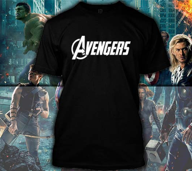 (TSM-0005) ΜΠΛΟΥΖΑΚΙ TSHIRT MARVEL AVENGERS LOGO2 BLACK