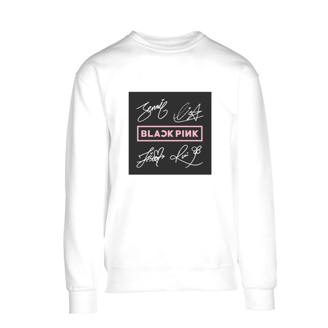 Μπλούζα φούτερ Black Pink Signatures Black