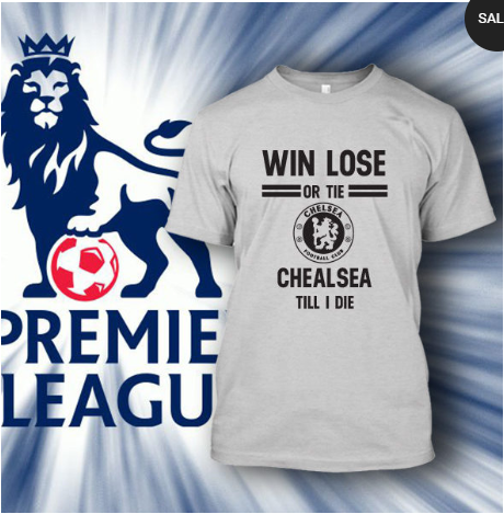 (TSPL-014) ΜΠΛΟΥΖΑΚΙ TSHIRT PREMIER LEAGUE CHELSEA WIN OR LOSE WHITE