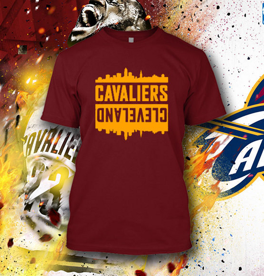 (TSNB-009 ΜΠΛΟΥΖΑΚΙ TSHIRT NBA CLEVELAND CAVALIERS BORDO 1