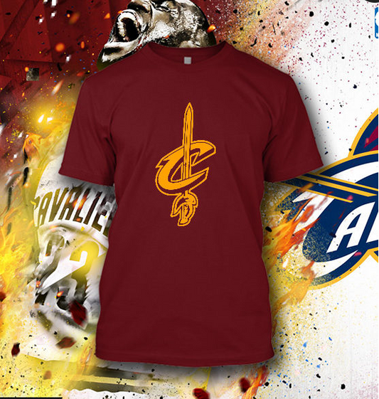 (TSNB-011 ΜΠΛΟΥΖΑΚΙ TSHIRT NBA CLEVELAND CAVALIERS BORDO 3