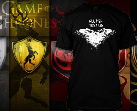 (TSGT-001) ΜΠΛΟΥΖΑΚΙ TSHIRT GAME OF THRONES ALL MEN MUST DIE BLACK
