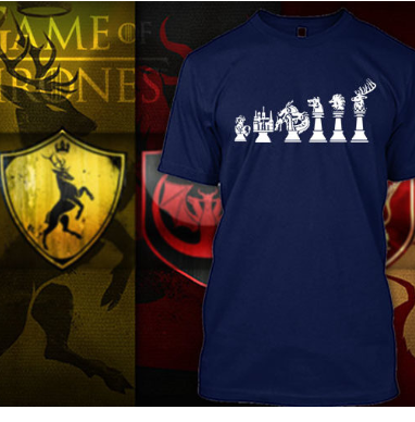 (TSGT-007) ΜΠΛΟΥΖΑΚΙ TSHIRT GAME OF THRONES  CHESS BLUE