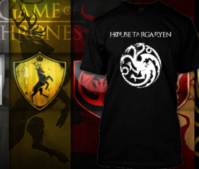 (TSGT-015) ΜΠΛΟΥΖΑΚΙ TSHIRT GAME OF THRONES  HOUSE OF TARGARYEN BLACK
