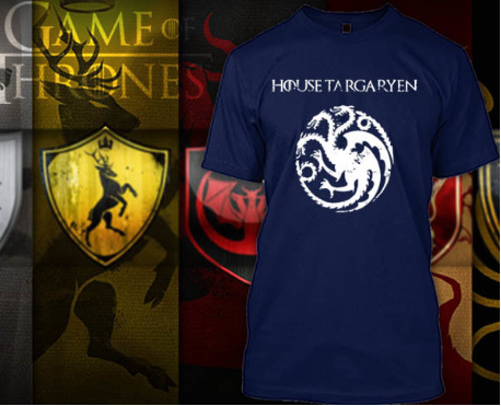 (TSGT-016) ΜΠΛΟΥΖΑΚΙ TSHIRT GAME OF THRONES  HOUSE OF TARGARYEN BLUE