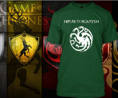 (TSGT-017) ΜΠΛΟΥΖΑΚΙ TSHIRT GAME OF THRONES  HOUSE OF TARGARYEN GREEN