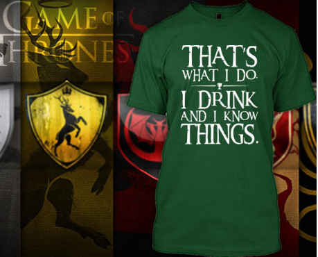 (TSGT-022) ΜΠΛΟΥΖΑΚΙ TSHIRT GAME OF THRONES I DRINK AND I KNOW THINGS GREEN