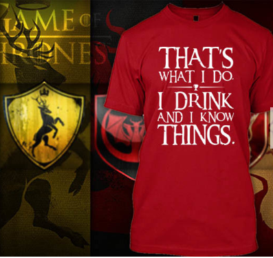 (TSGT-023) ΜΠΛΟΥΖΑΚΙ TSHIRT GAME OF THRONES I DRINK AND I KNOW THINGS RED