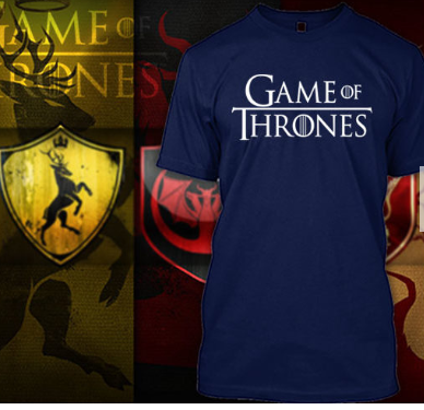 (TSGT-040) ΜΠΛΟΥΖΑΚΙ TSHIRT GAME OF THRONES LOGO BLUE