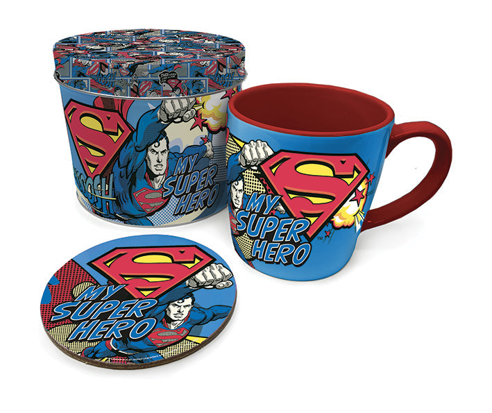 @Superman (My Super Hero) Mug & Coaster In Tin Κούπα