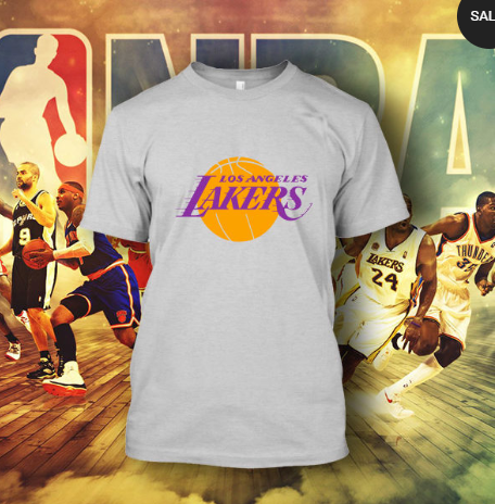 (TSNB-026 ΜΠΛΟΥΖΑΚΙ TSHIRT NBA LA LAKERS WHITE