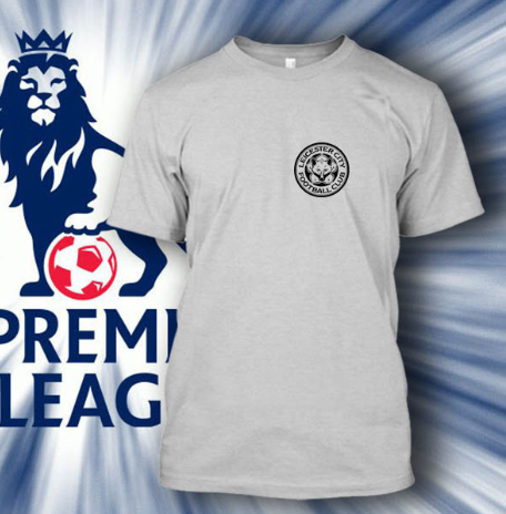 (TSPL-029) ΜΠΛΟΥΖΑΚΙ TSHIRT PREMIER LEAGUE LEICESTER GREY