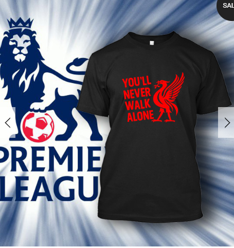 (TSPL-034) ΜΠΛΟΥΖΑΚΙ TSHIRT PREMIER LEAGUE LIVERPOOL NEVER  WALK ALONE BLACK