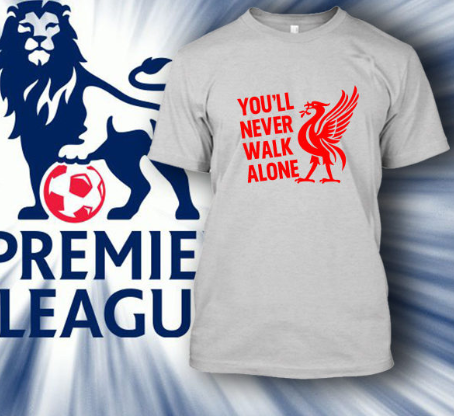 (TSPL-035) ΜΠΛΟΥΖΑΚΙ TSHIRT PREMIER LEAGUE LIVERPOOL NEVER  WALK ALONE  WHITE