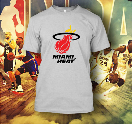 (TSNB-029 ΜΠΛΟΥΖΑΚΙ TSHIRT NBA MIAMI HEAT WHITE