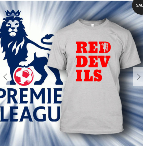 (TSPL-047) ΜΠΛΟΥΖΑΚΙ TSHIRT PREMIER LEAGUE MANCHESTER UNITED RED DEVILS WHITE