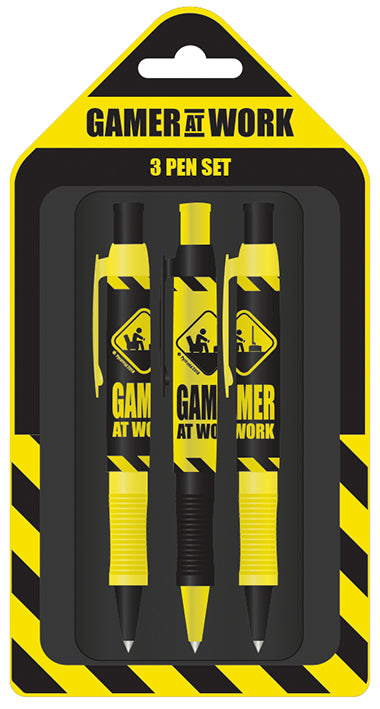 @Gamer At Work (Caution Sign) Stationery Set Σχολίκο Σέτ