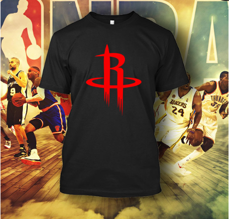 (TSNB-043 ΜΠΛΟΥΖΑΚΙ TSHIRT NBA  HOUSTON ROCKETS BLACK