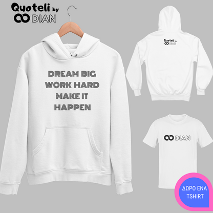 Φούτερ Quoteli Dream Big Work Hard